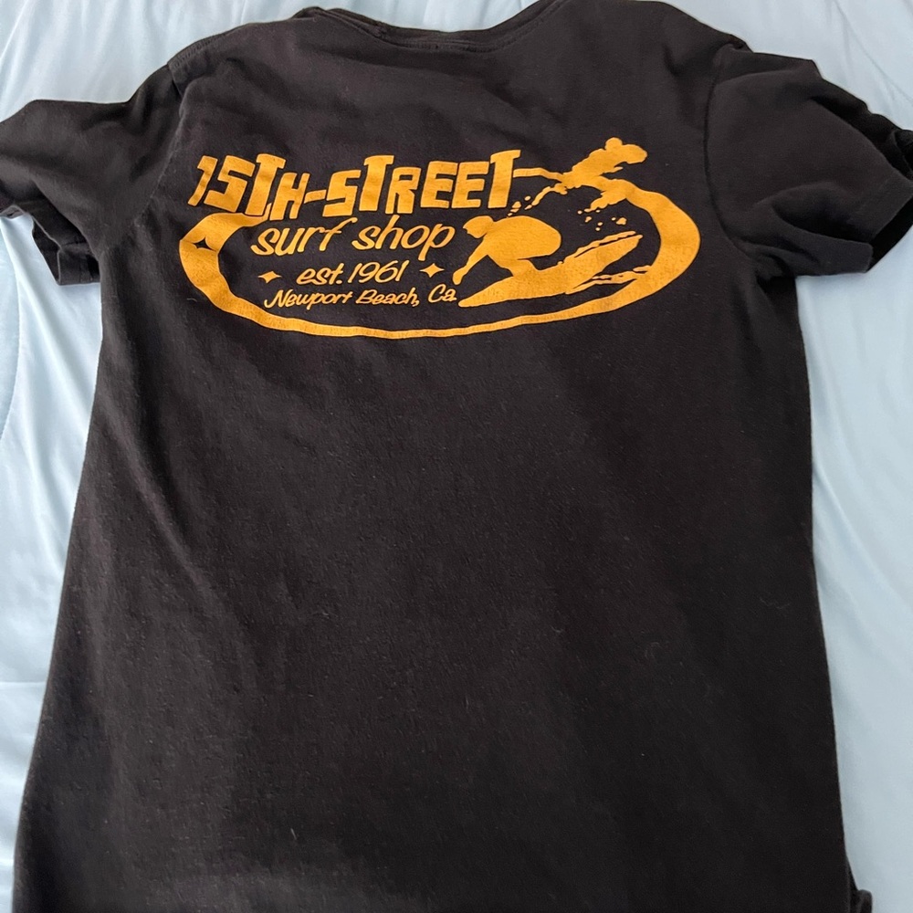 Black Surf Shop Graphic T-Shirt